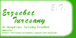 erzsebet turcsany business card